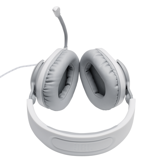 JBL Quantum 100 - White - Wired over-ear gaming headset with flip-up mic - Detailshot 5